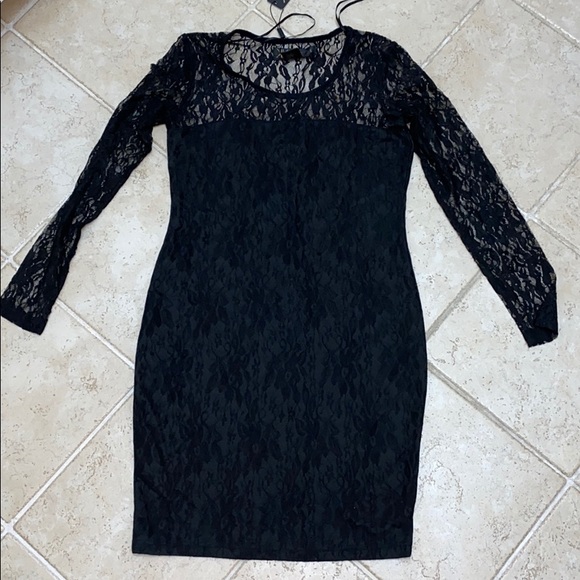 Kardashian Kollection Dresses | Kardashian Collection Black Lace Dress | Color: Black | Size: L | Elsie1012's Closet